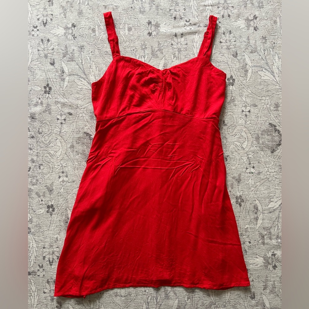 Elegant Red Women's Fit and Flare Dress